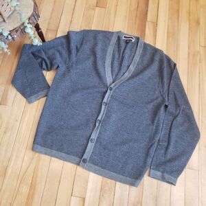 Michael KORS 100% Merino Wool Button Down Men's Cardigan - Multi Print XL